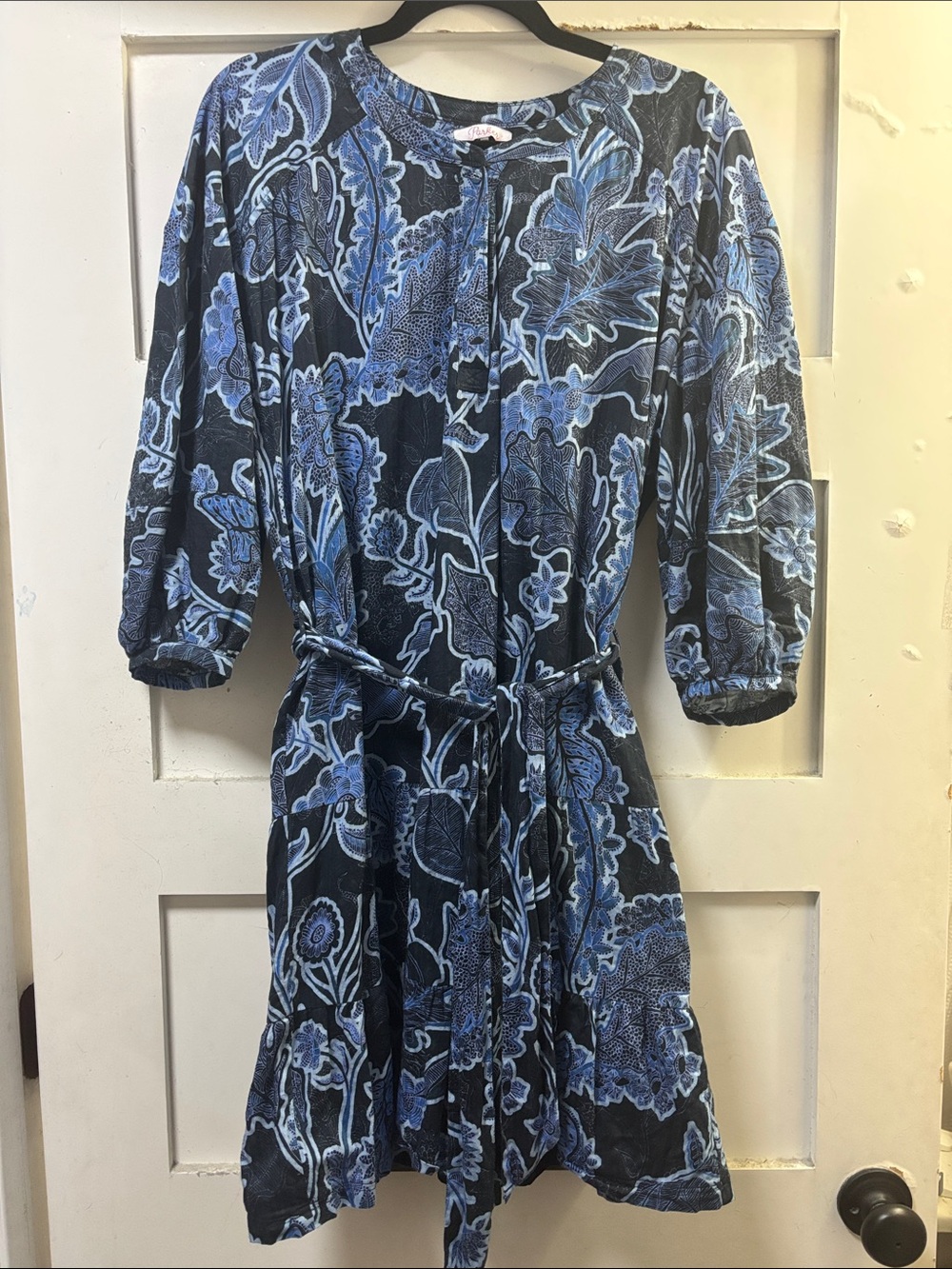 Parker Blue Floral Mini Dress